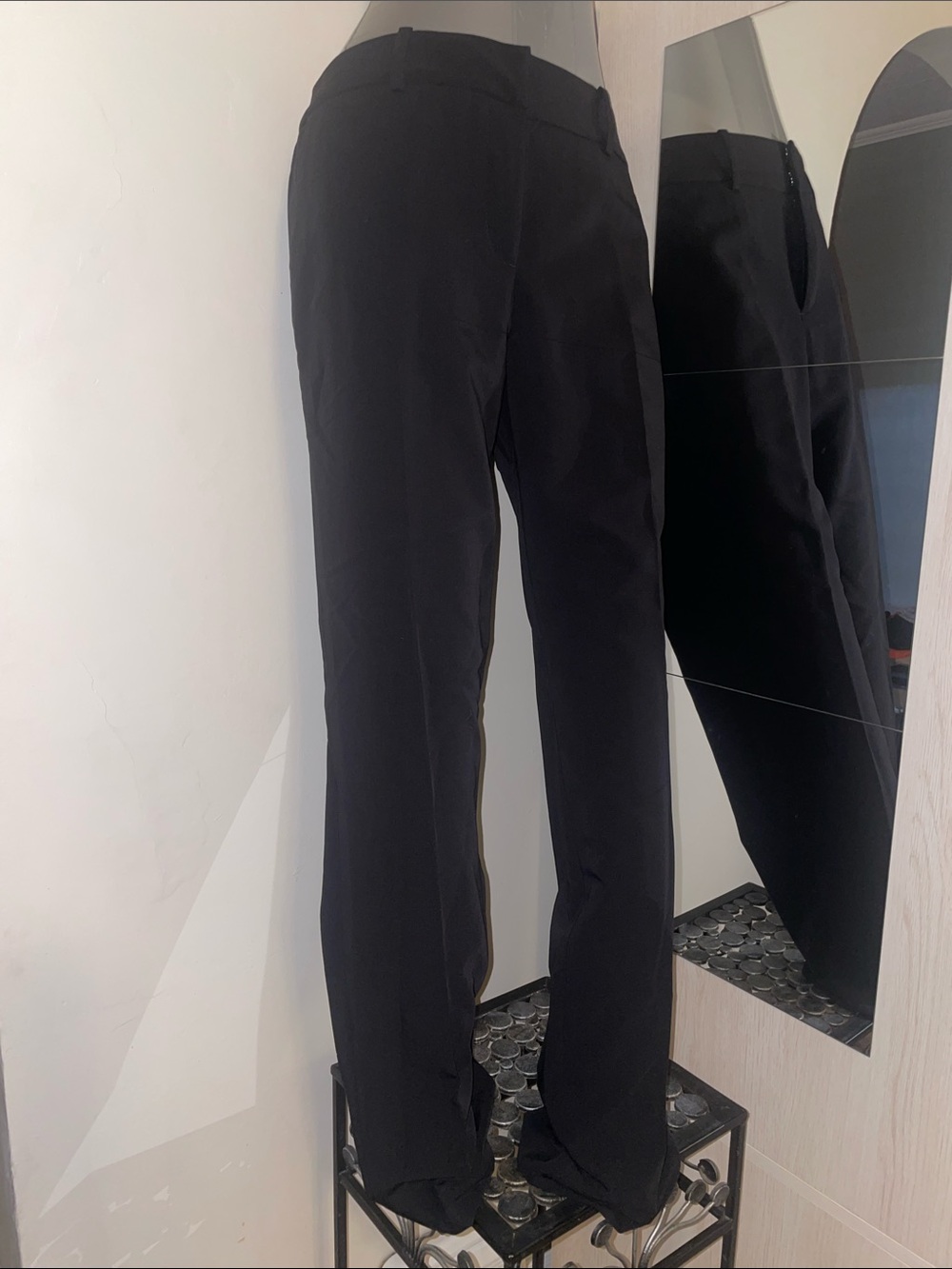 Woman’s Black Straight-Leg Dress Pants